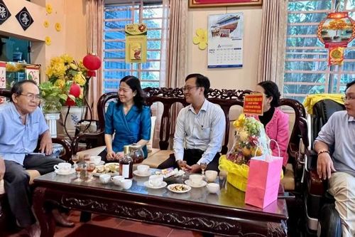 Văn phòng Đảng ủy phường Long Xuyên thăm tặng quà nguyên lãnh đạo Văn phòng Cấp ủy
