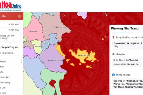 Báo và Phát thanh, Truyền hình Khánh Hòa ra mắt bản đồ số 65 xã, phường, đặc khu tỉnh Khánh Hòa