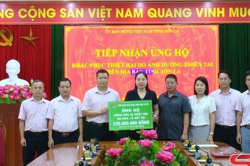 Ngân hàng Chính sách xã hội Chi nhánh tỉnh Sơn La ủng hộ 220 triệu đồng khắc phục thiên tai
