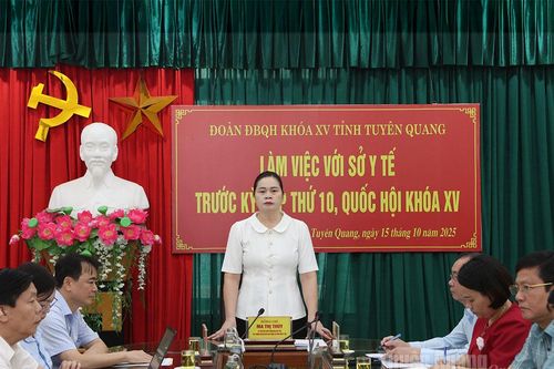 Đoàn ĐBQH tỉnh làm việc với Sở Y tế trước kỳ họp Quốc hội lần thứ X