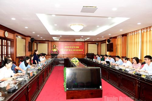 Đoàn ĐBQH tỉnh làm việc với Sở Tài chính trước kỳ họp thứ X, Quốc hội khóa XV