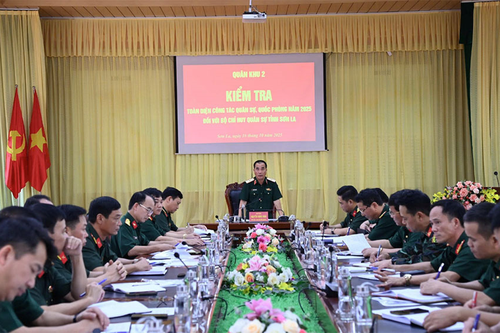 Quân khu 2 kiểm tra toàn diện công tác quân sự, quốc phòng năm 2025