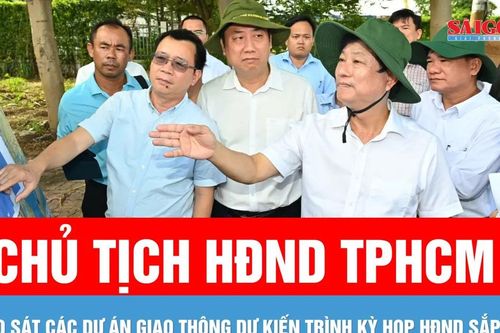 Chủ tịch HĐND TPHCM khảo sát các dự án giao thông dự kiến trình kỳ họp HĐND sắp tới
