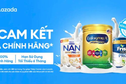 Lazada với cam kết sữa chính hãng