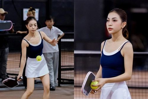 Nhật Lê khoe sắc trên sân pickleball, nhan sắc ngày càng thăng hạng