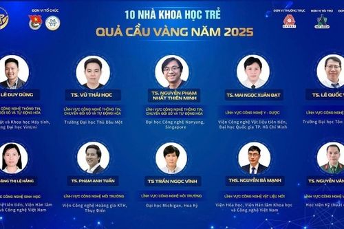 Công bố 10 nhà khoa học trẻ nhận Giải thưởng Quả Cầu Vàng năm 2025
