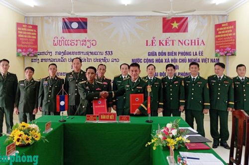 Đồn Biên phòng La Êê, Đắc Pring kết nghĩa với Đại đội Biên phòng 533 (Lào)