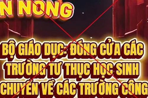 Bộ GD&ĐT cảnh báo tin giả về việc giải tán cơ sở giáo dục ngoài công lập