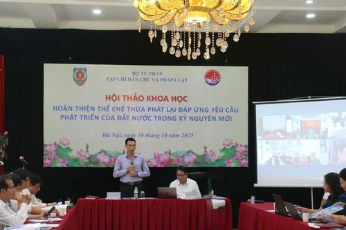 Hội thảo khoa học 'Hoàn thiện thể chế Thừa phát lại đáp ứng yêu cầu phát triển của đất nước trong kỷ nguyên mới'