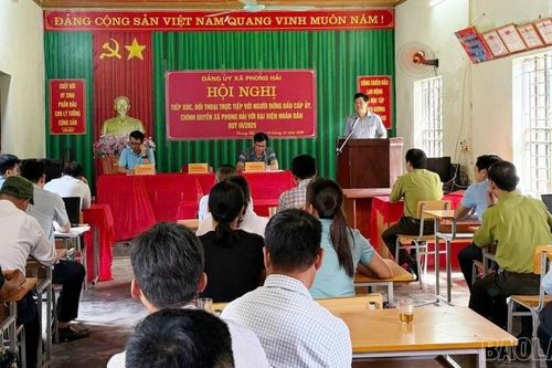 Xã Phong Hải đối thoại trực tiếp giữa người đứng đầu cấp ủy, chính quyền với đại diện Nhân dân