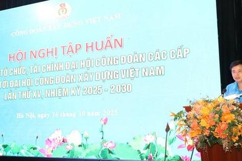 Công đoàn Xây dựng Việt Nam tập huấn công tác chuẩn bị đại hội công đoàn các cấp