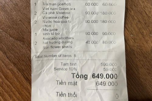 Quán cà phê Hà Nội bị tố lừa khách, 'chặt chém' 6 ly nước 650.000 đồng