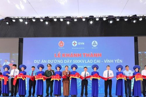Khánh thành Dự án đường dây 500 kV Lào Cai - Vĩnh Yên sau 6 tháng thi công thần tốc