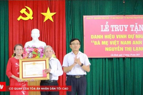 Truy tặng danh hiệu 'Bà mẹ Việt Nam anh hùng' cho mẹ Nguyễn Thị Lạng
