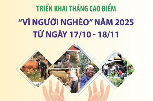Triển khai Tháng cao điểm 'Vì người nghèo' năm 2025 từ ngày 17/10 - 18/11