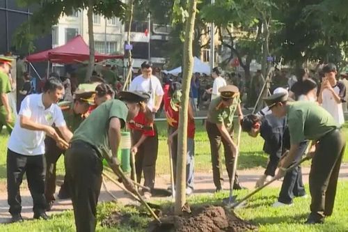Trồng 8.000 cây hoa vì thủ đô xanh