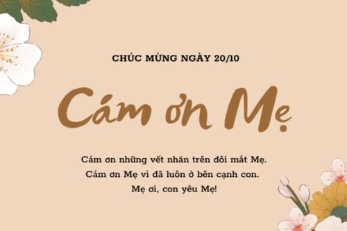 Lời chúc ngày 20/10 dành cho mẹ, vợ, người yêu ý nghĩa