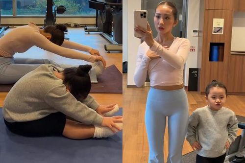 Những khoảnh khắc 'đốn tim' của mẹ con Khánh Huyền - bé Sam
