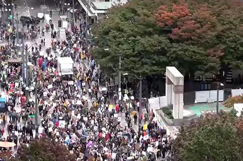 Biểu tình phản đối Tổng thống Trump tại Seattle (Mỹ)