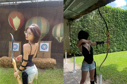 Đi bắn cung, hot girl nổi tiếng người Thái Lan khiến netizen 'ngẩn ngơ'
