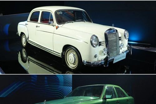 Bộ đôi xe Mercedes cổ trưng bày tại Hà Nội
