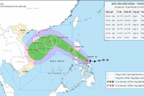 Bão FENGSHEN có thể đột ngột chuyển hướng khi vào biển Đông