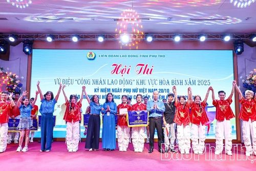 Sôi động hội thi 'Vũ điệu Công nhân lao động' khu vực Hòa Bình