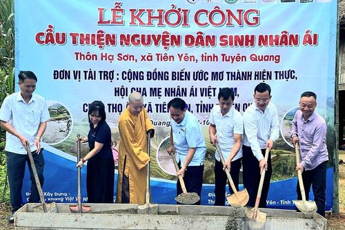 Khởi công xây dựng cầu thiện nguyện dân sinh thôn Hạ Sơn, xã Tiên Yên