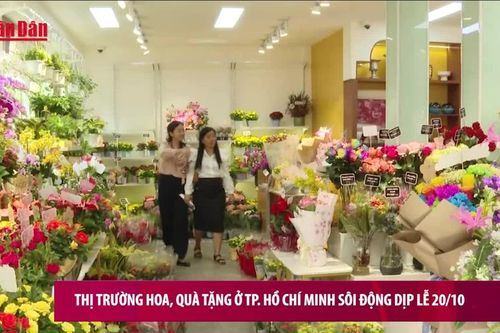 Thị trường hoa, quà tặng ở TP Hồ Chí Minh sôi động dịp lễ 20/10