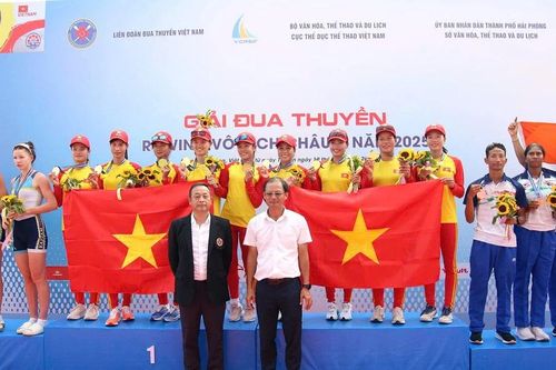 Việt Nam giành 6 HCV đua thuyền Rowing vô địch châu Á diễn ra tại Hải Phòng