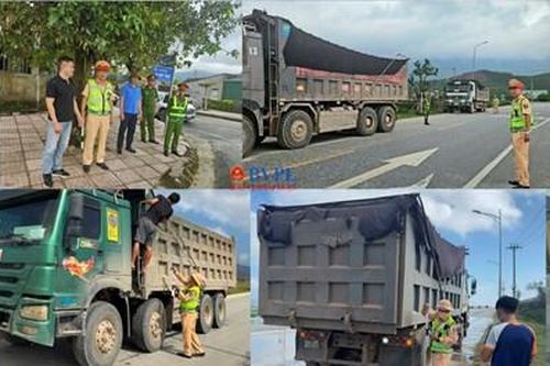 Sau phản ánh của Báo Bảo vệ pháp luật: Chính quyền, cơ quan chức năng vào cuộc xử lý xe tải tàn phá quốc lộ
