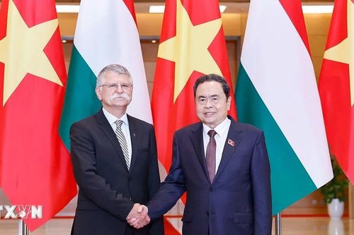 Chủ tịch Quốc hội Trần Thanh Mẫn đón và hội đàm với Chủ tịch Quốc hội Hungary