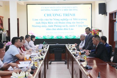 Sở Nông nghiệp và Môi trường làm việc với Đoàn công tác huyện Mường Mày (Lào)