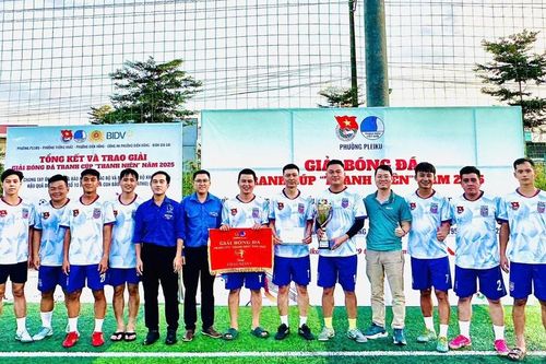 Đoàn phường Pleiku vô địch Giải bóng đá mini 7 người tranh cúp 'Thanh niên' năm 2025
