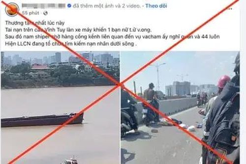 Tin shipper nhảy xuống sông Hồng tự tử là sai sự thật