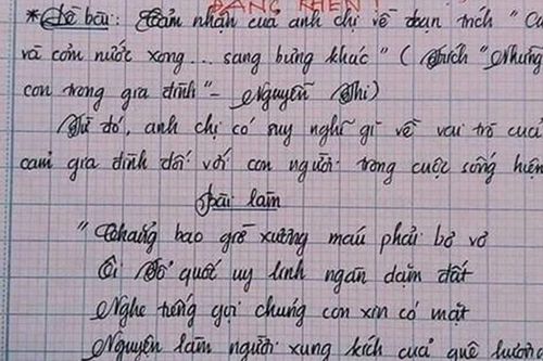 Nam sinh viết bài thi Văn dài kỷ lục 18 trang, cô giáo 'bó tay' vì không biết phê gì thêm