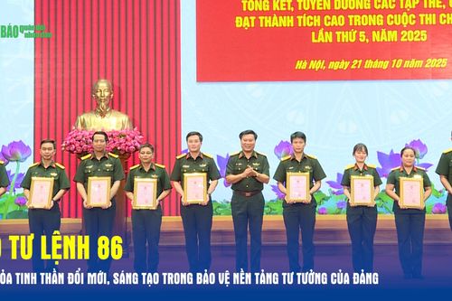 Bộ tư lệnh 86 lan tỏa tinh thần đổi mới, sáng tạo trong bảo vệ nền tảng tư tưởng của Đảng