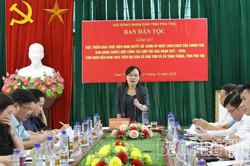 Ban Dân tộc HĐND tỉnh giám sát việc triển khai Chiến lược công tác dân tộc tại xã Vân Sơn và Toàn Thắng