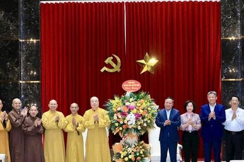 Giáo hội Phật giáo Việt Nam chúc mừng thành công Đại hội Đảng bộ TP Hà Nội