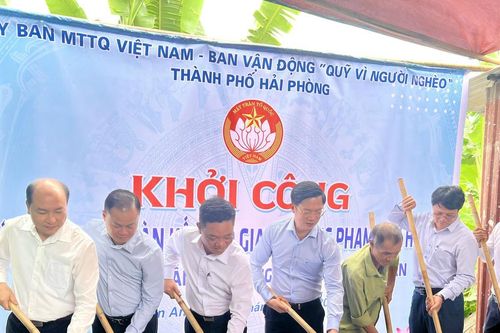 Hải Phòng: Khởi công xây nhà Đại đoàn kết cho gia đình có hoàn cảnh khó khăn