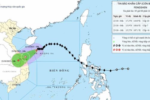 Bão Fengshen giật cấp 12, cách Đà Nẵng khoảng 270km