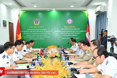 BTL Vùng Cảnh sát biển 4 làm việc với Sở Chỉ huy Chiến thuật tiền phương Campuchia