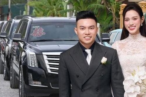 'Bóc' giá đoàn xe sang rước Hoa hậu Đỗ Thị Hà về nhà chồng ở Quảng Trị