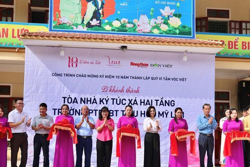 Khánh thành tòa ký túc xá 2 tầng Trường PTDTBT TH Mỹ Lý 1 - công trình kỷ niệm 10 năm thành lập Quỹ Vì Tầm Vóc Việt