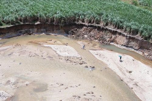 Sông Ayun sạt lở nghiêm trọng, nhiều diện tích đất sản xuất bị cuốn trôi