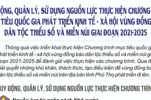 Huy động, quản lý, sử dụng nguồn lực thực hiện Chương trình mục tiêu quốc gia phát triển kinh tế - xã hội vùng đồng bào dân tộc thiểu số và miền núi giai đoạn 2021-2025
