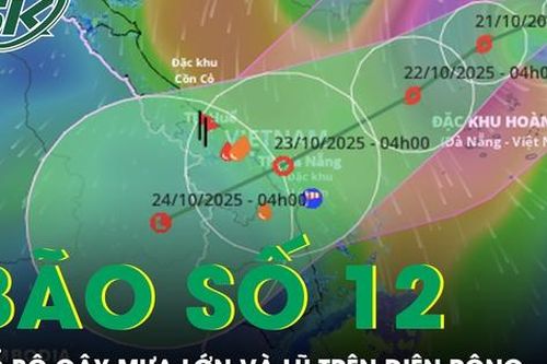Hoàn lưu bão số 12 gây mưa lớn và lũ trên diện rộng