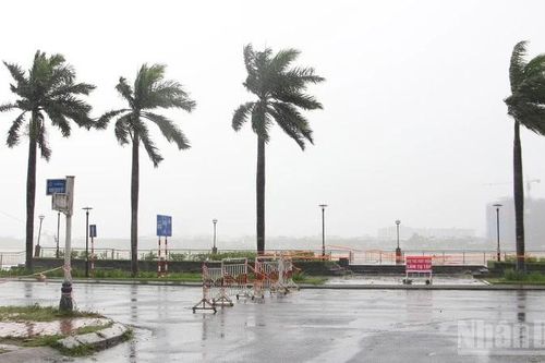 Đà Nẵng: Vỉa hè ven sông Hàn ảnh hưởng nặng do sóng lớn