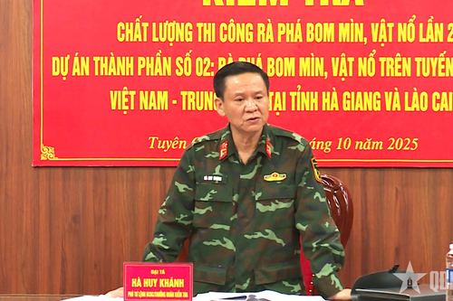 Binh chủng Công binh kiểm tra công tác rà phá bom mìn, vật nổ tại tỉnh Tuyên Quang