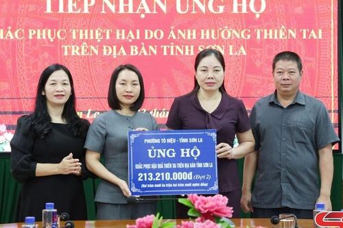 Phường Tô Hiệu ủng hộ 200 triệu đồng khắc phục thiệt hại do thiên tai
